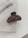 Coffee Retro Leopard Hair Clip