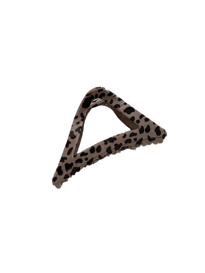 Coffee Retro Leopard Hair Clip