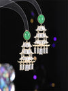 Heavy Industry Micro-inlaid Zircon Earrings