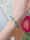 Ice chalcedony inlaid zircon jade jewelry light luxury bracelet