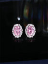 Round Flower Sweet Princess Zircon Stud Earrings