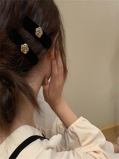 Camellia Letter Hairpin Hair Clip