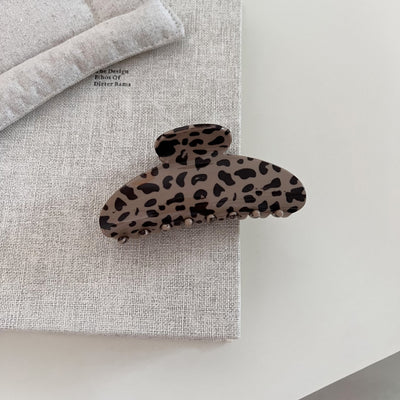 Coffee Retro Leopard Hair Clip