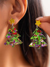 Contrast Color Geometric Drop Earrings