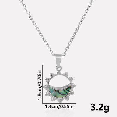 Jewelry Vintage Style Classic Style Sun 304 Stainless Steel Shell 18K Gold Plated Irregular Plating Pendant Necklace