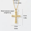 Copper box chain 18K Gold Plated Plating Inlay Cross Zircon Pendant Necklace