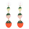 1 Pair Cartoon Style Cute Sweet Fruit Strawberry Arylic Drop Earrings