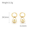 1 Pair Simple Style Avocado Plating Titanium Steel 18K Gold Plated Drop Earrings