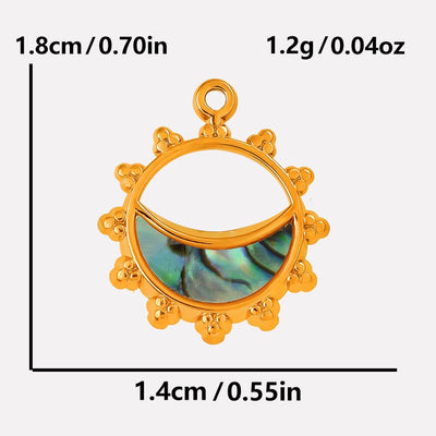 Jewelry Vintage Style Classic Style Sun 304 Stainless Steel Shell 18K Gold Plated Irregular Plating Pendant Necklace