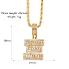 Copper Twisted Rope Chain 18K Gold Plated Plating Inlay letter Zircon Pendant Necklace