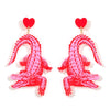 1 Pair Casual Classic Style Tiger Crocodile Arylic Drop Earrings