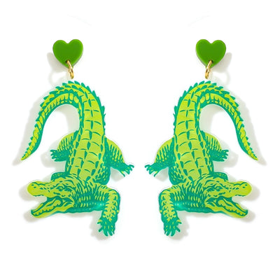 1 Pair Casual Classic Style Tiger Crocodile Arylic Drop Earrings