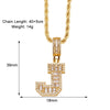 Copper Twisted Rope Chain 18K Gold Plated Plating Inlay letter Zircon Pendant Necklace