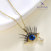 Jewelry XUPING IG Style Eye 304 Stainless Steel Copper Zinc alloy Zirconia 18K Gold Plated Plating Inlay Pendant Necklace