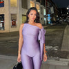 Women's Holiday Sexy Solid Color Full Length Jumpsuits