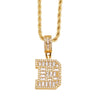 Copper Twisted Rope Chain 18K Gold Plated Plating Inlay letter Zircon Pendant Necklace