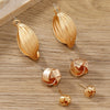 1 Set Elegant Luxurious Simple Style Geometric Hollow Out Alloy Earrings