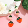 1 Pair Cartoon Style Cute Sweet Fruit Strawberry Arylic Drop Earrings