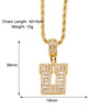 Copper Twisted Rope Chain 18K Gold Plated Plating Inlay letter Zircon Pendant Necklace