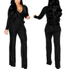 Women's Holiday Daily Business Solid Color Full Length Jumpsuits