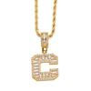 Copper Twisted Rope Chain 18K Gold Plated Plating Inlay letter Zircon Pendant Necklace