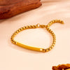 Elegant Solid Color Titanium Steel 18K Gold Plated Belcher Chain Bracelets In Bulk