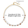 Retro Devil's Eye Oval 304 Stainless Steel natural stone Copper Rhinestones Beaded Chain Pendant Necklace Necklace In Bulk