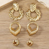 1 Set Elegant Luxurious Simple Style Geometric Hollow Out Alloy Earrings