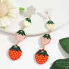 1 Pair Cartoon Style Cute Sweet Fruit Strawberry Arylic Drop Earrings