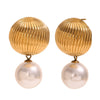 1 Pair Simple Style Geometric 304 Stainless Steel 18K Gold Plated Drop Earrings