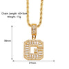 Copper Twisted Rope Chain 18K Gold Plated Plating Inlay letter Zircon Pendant Necklace