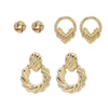 1 Set Elegant Luxurious Simple Style Geometric Hollow Out Alloy Earrings