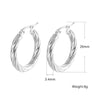 1 Pair Retro Simple Style Solid Color Plating 304 Stainless Steel Silver Plated Earrings