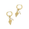 1 Pair Retro Beach Conch Pearl Plating 304 Stainless Steel 18K Gold Plated Drop Earrings