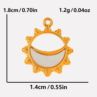 Jewelry Vintage Style Classic Style Sun 304 Stainless Steel Shell 18K Gold Plated Irregular Plating Pendant Necklace