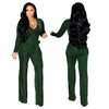 Women's Holiday Daily Business Solid Color Full Length Jumpsuits