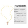 Copper cable chain 18K Gold Plated Plating Inlay Cross Zircon Pendant Necklace