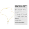 Copper box chain 18K Gold Plated Plating Inlay Cross Zircon Pendant Necklace