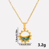 Jewelry Vintage Style Classic Style Sun 304 Stainless Steel Shell 18K Gold Plated Irregular Plating Pendant Necklace