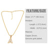 Copper Twisted Rope Chain 18K Gold Plated Plating Inlay letter Zircon Pendant Necklace