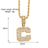 Copper Twisted Rope Chain 18K Gold Plated Plating Inlay letter Zircon Pendant Necklace