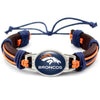 Popular 32 NFL Professional Rugby League National Football League Genuine Leather Bracelets