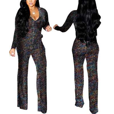 Women's Holiday Daily Business Solid Color Full Length Jumpsuits