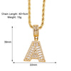 Copper Twisted Rope Chain 18K Gold Plated Plating Inlay letter Zircon Pendant Necklace