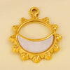 Jewelry Vintage Style Classic Style Sun 304 Stainless Steel Shell 18K Gold Plated Irregular Plating Pendant Necklace