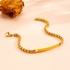 Elegant Solid Color Titanium Steel 18K Gold Plated Belcher Chain Bracelets In Bulk