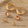 1 Set Elegant Luxurious Simple Style Geometric Hollow Out Alloy Earrings