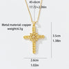 Copper box chain 18K Gold Plated Plating Inlay Cross Zircon Pendant Necklace