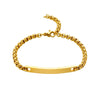 Elegant Solid Color Titanium Steel 18K Gold Plated Belcher Chain Bracelets In Bulk