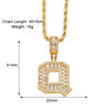 Copper Twisted Rope Chain 18K Gold Plated Plating Inlay letter Zircon Pendant Necklace